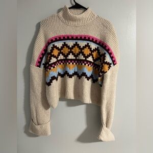 Cozy Multicolor Turtleneck Sweater